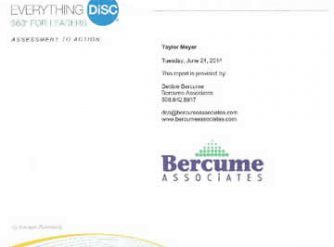 Bercume Associates: Everything DiSC 363 for Leaders Profile